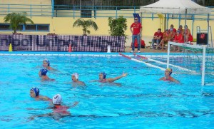 Una fase del match fra WP Messina e Plebiscito PD