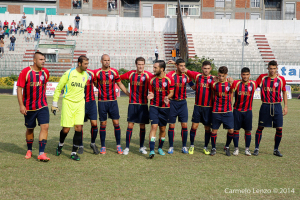 La formazione titolare del Milazzo scesa in campo al 